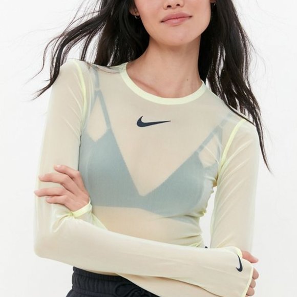 nike long sleeve mesh bodysuit